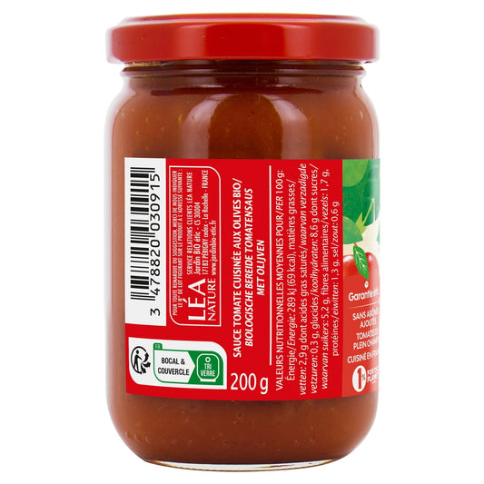 Organic Tomato Sauce for Pizza JARDIN BIO ETIC