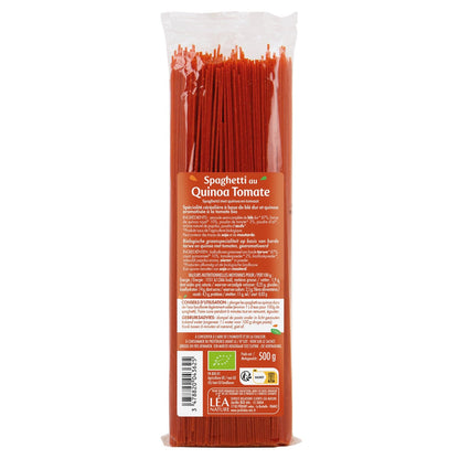 Organic Colorful Spaghetti Pasta Quinoa Tomato JARDIN BIO ETIC