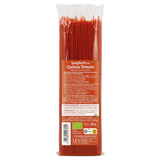 Organic Colorful Spaghetti Pasta Quinoa Tomato JARDIN BIO ETIC