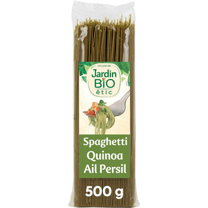 Organic Colorful Spaghetti Pasta Quinoa Parsley Garlic JARDIN BIO ETIC