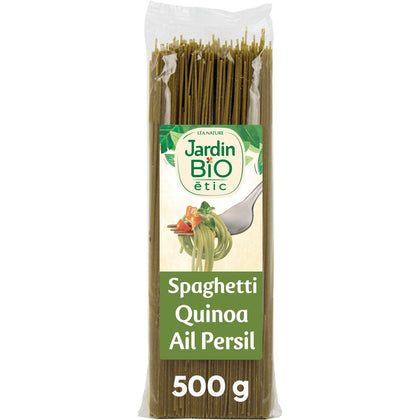 Bunte Spaghetti Bio-Quinoa mit Petersilie und Knoblauch JARDIN BIO ETIC