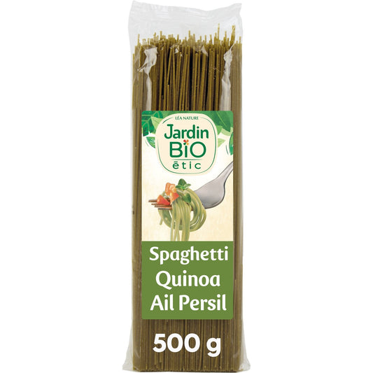 Organic Colorful Spaghetti Pasta Quinoa Parsley Garlic JARDIN BIO ETIC