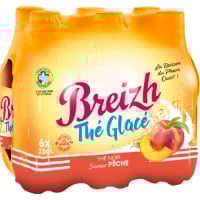 Boisson Saveur Pêche BREIZH le pack de 6 bouteilles de 33cL