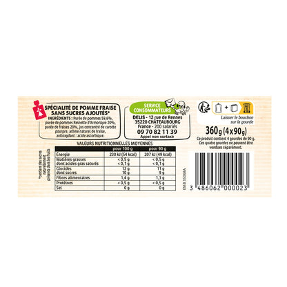 BREIZH'POM Apple Strawberry Compotes in Pouches