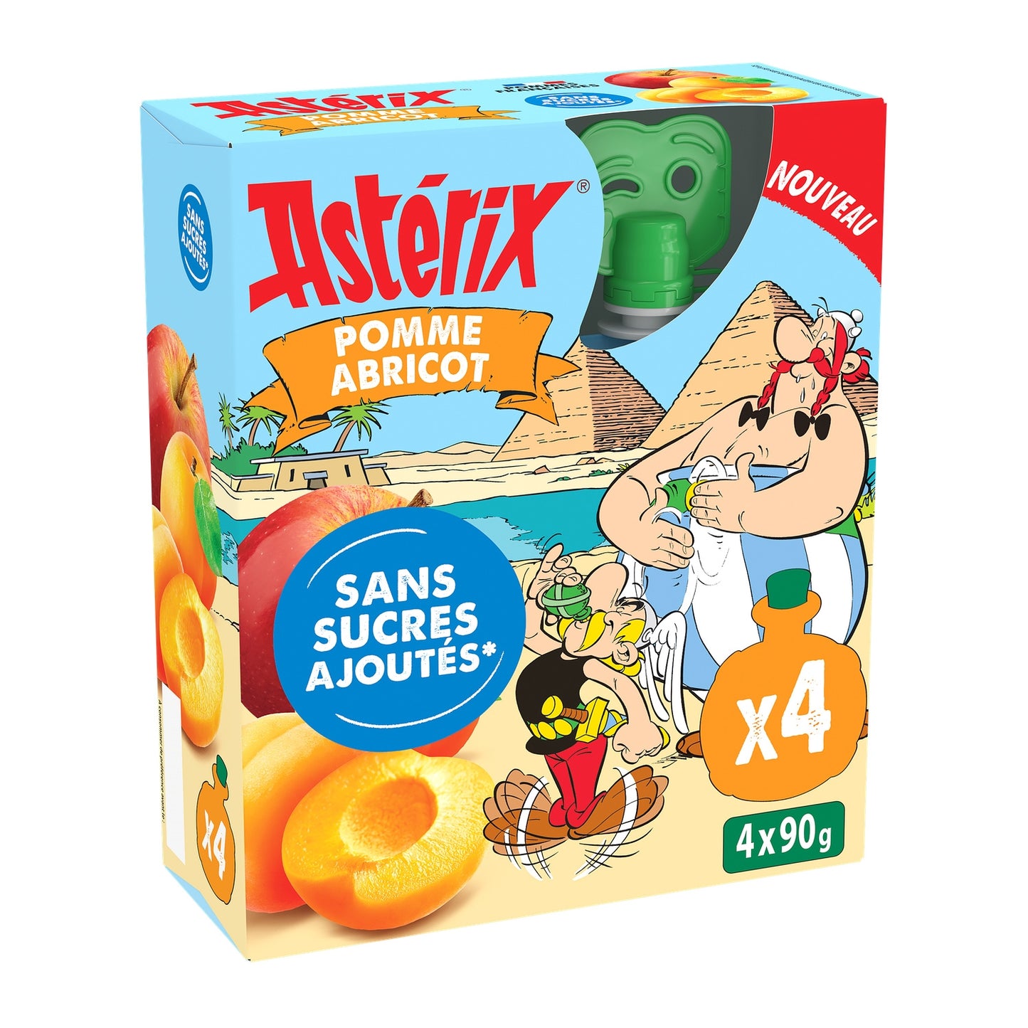 Compote Pomme et Abricot Astérix Sans Sucres Ajoutés LES VERGERS DE CHATEAUBOURG 