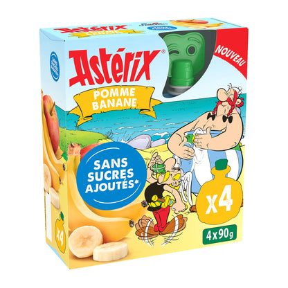 Compote Pomme et Banane Astérix Sans Sucres Ajoutés LES VERGERS DE CHATEAUBOURG 