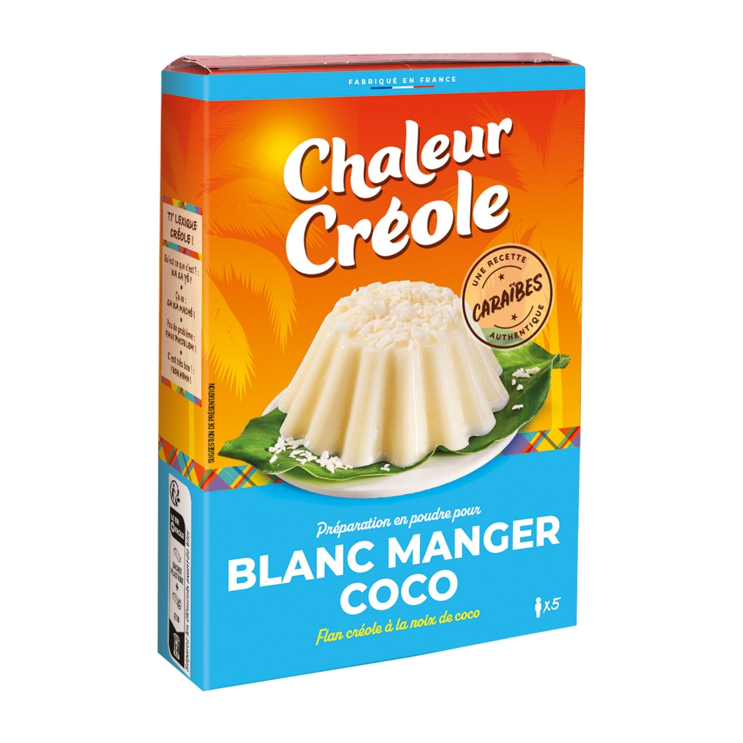 Préparation dessert flanc blanc manger coco CHALEUR CREOLE 