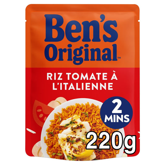 Riz Micro-Ondes Express Tomate & Huile d'Olive BEN'S ORIGINAL le sachet de 220 g