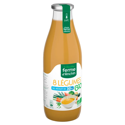 Soupe 8 légumes 30% sel réduit Bio FERME D'ANCHIN 