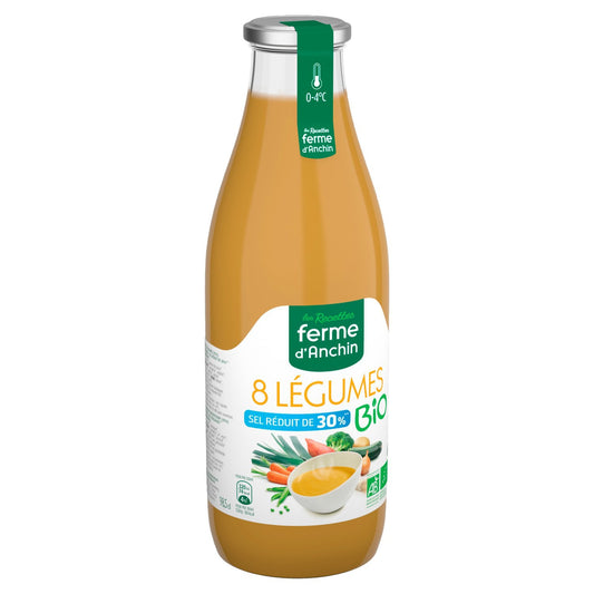 Soupe 8 légumes 30% sel réduit Bio FERME D'ANCHIN 