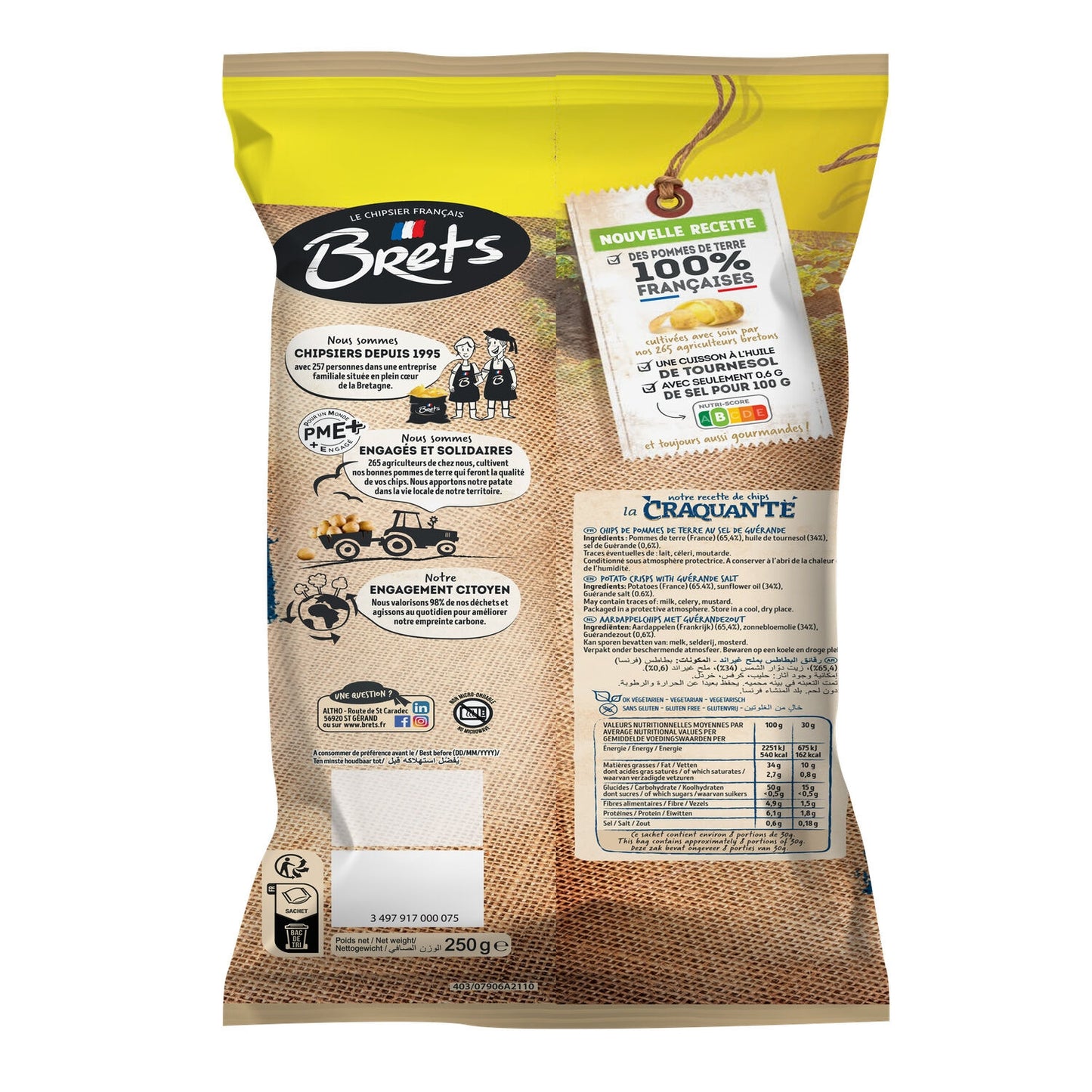 Chips la Craquante Nature BRET'S