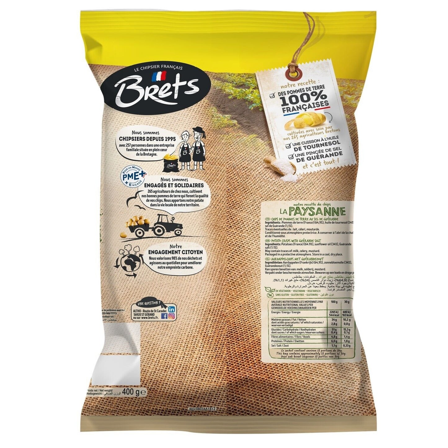 Chips Paysannes Nature BRET'S