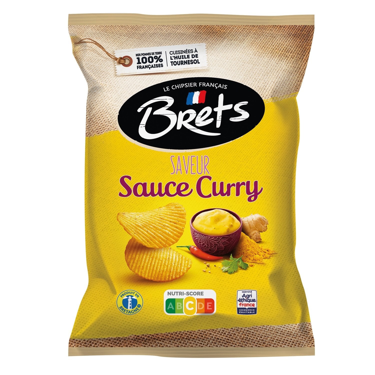 Chips Sauce Curry BRETS le paquet de 125g