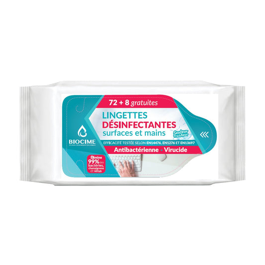 Lingettes Désinfectantes Antibactériennes Virucides BIOCIME