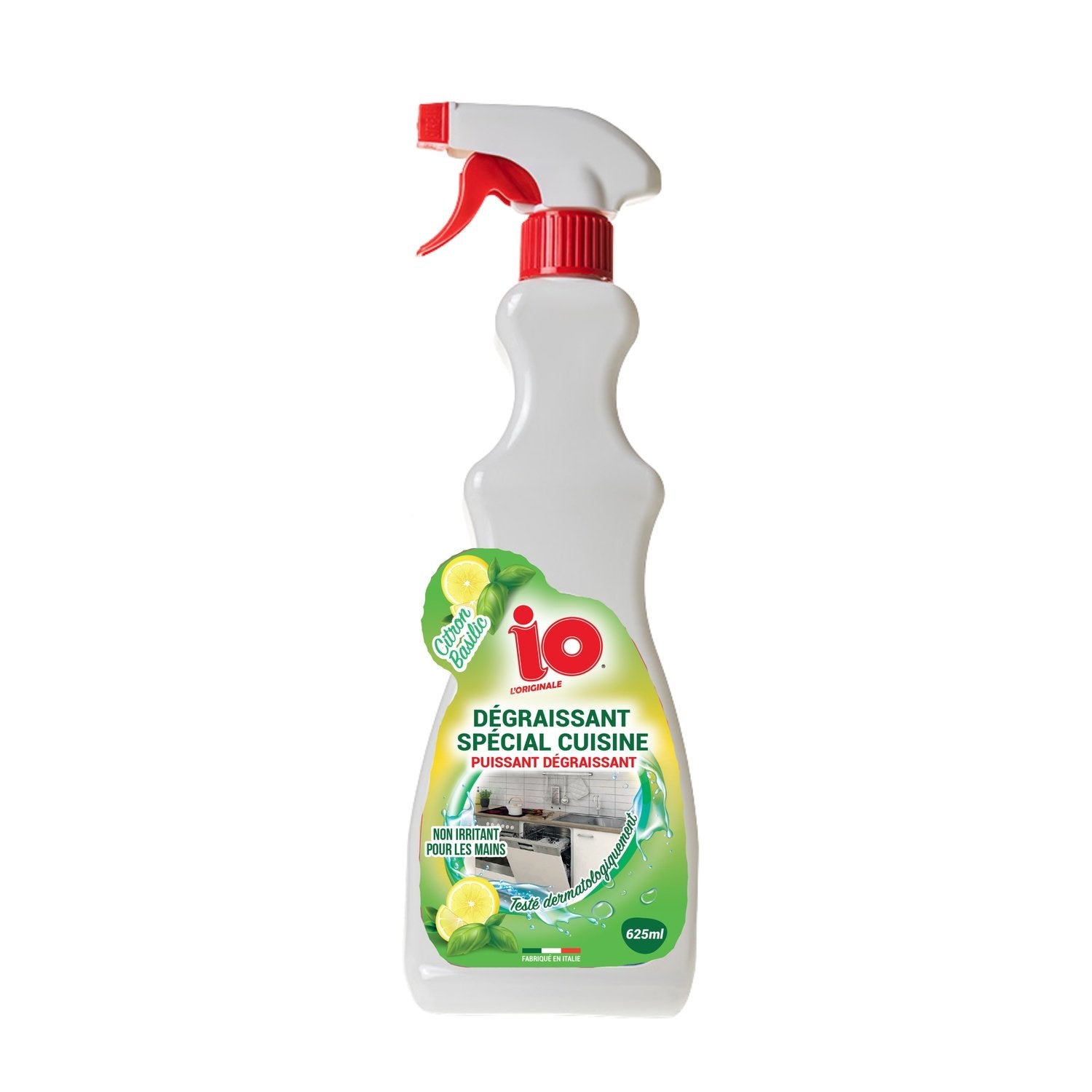Nettoyant Ménager Cuisine Dégraissant Citron Basilic JAG le spray de 625mL