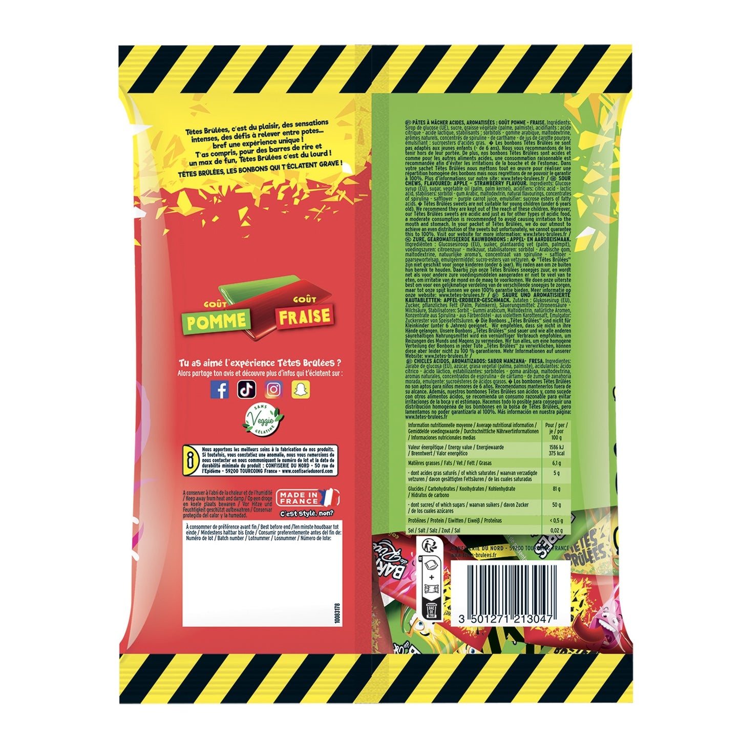 Apple Strawberry Candies TETES BRULEES