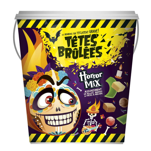 Bonbons Seau Horror Mix TETES BRULEES