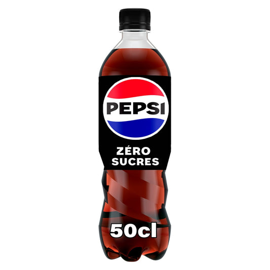 Soda au Cola Zéro Sucres PEPSI la bouteille de 50cL