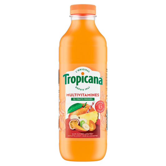 Jus de Fruits Multifruits Multivitaminés Pur Jus TROPICANA la bouteille de 1L