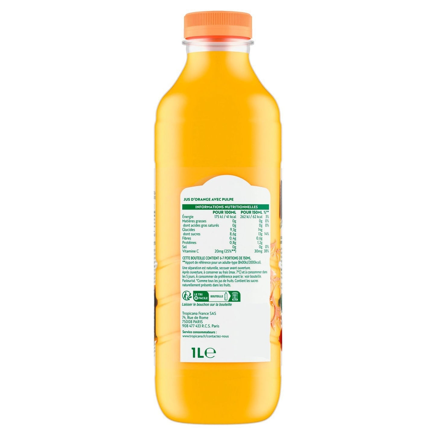 [ANTI-GASPILLAGE] Jus d'Orange Pressée avec Pulpe Pur Jus TROPICANA - Date de durabilité minimale : 28/02/2026
