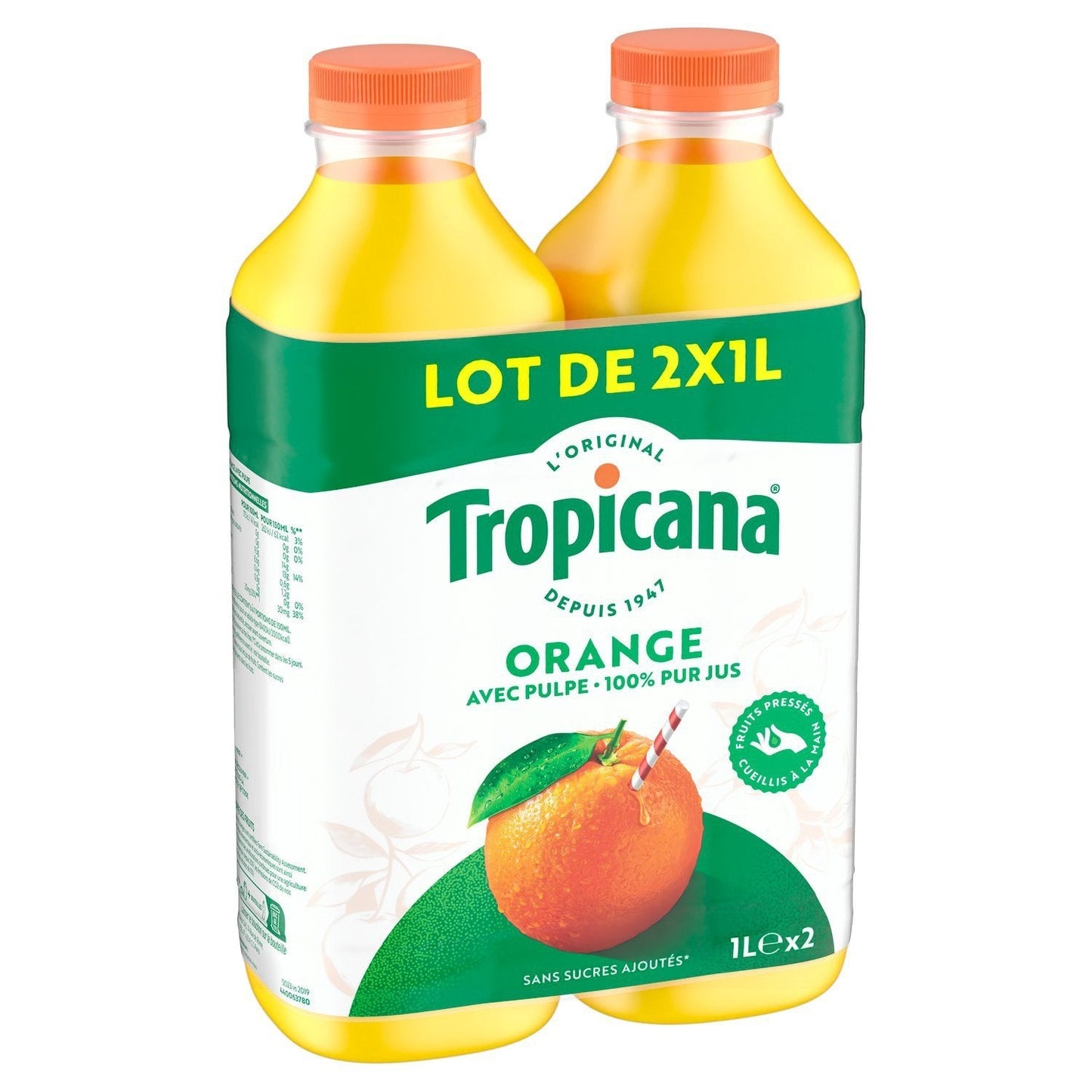 [ANTI-GASPILLAGE] Jus d'Orange Pur Jus avec Pulpe Sans Sucres Ajoutés TROPICANA - Date de durabilité minimale : 31/12/2025