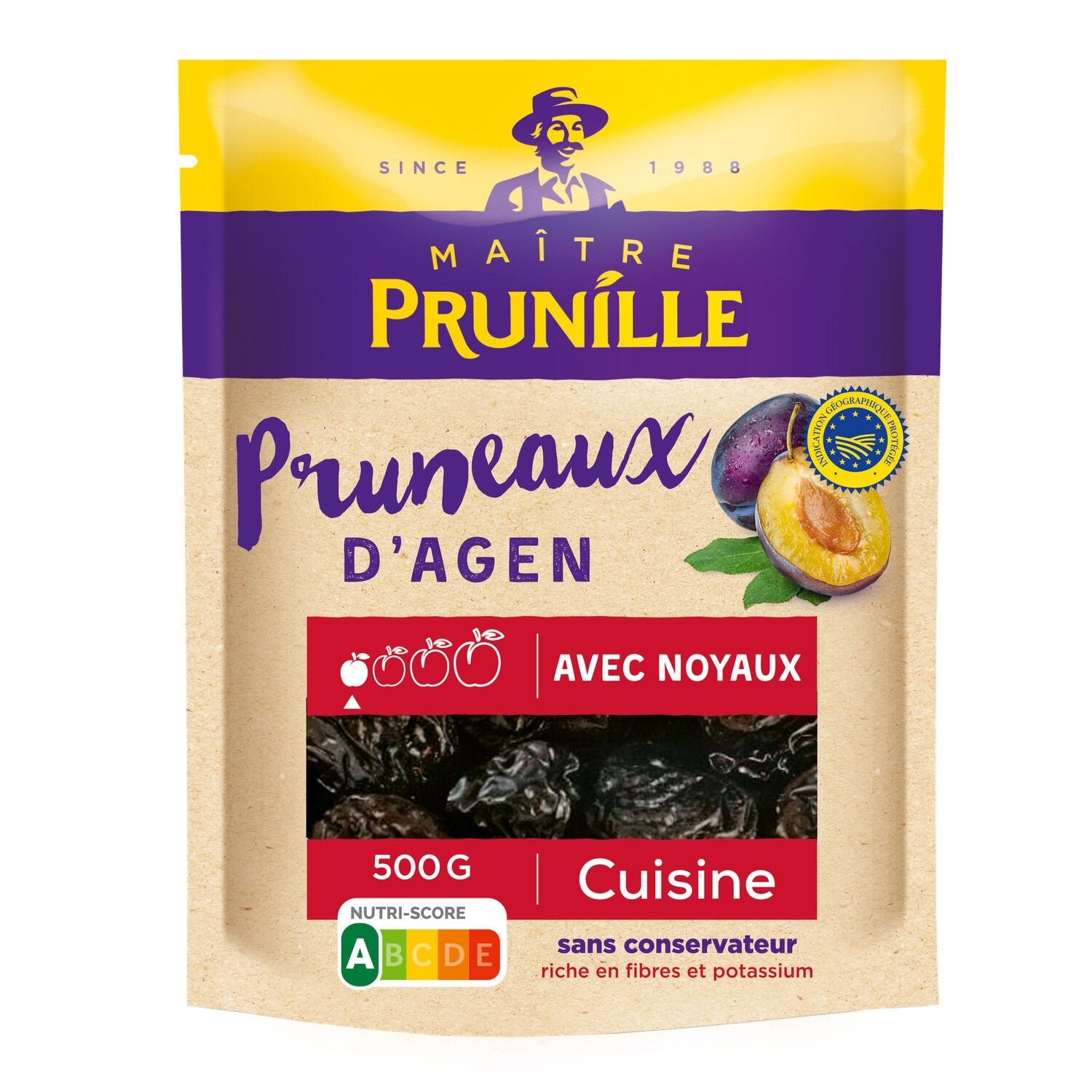 Pruneaux d'Agen Gros MAITRE PRUNILLE le sachet de 500g