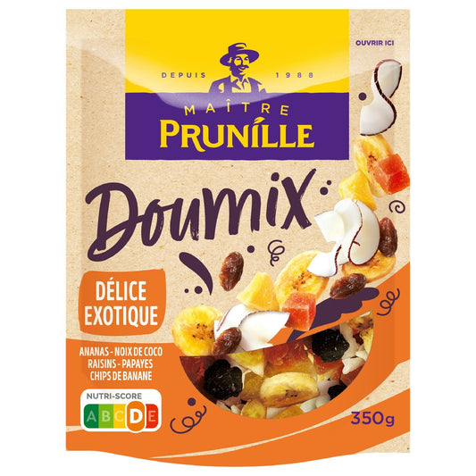 Mélange de Fruits Secs Exotiques Doumix MAITRE PRUNILLE le paquet de 350g