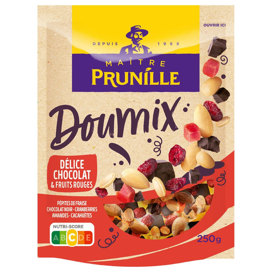 Mélange Chocolat et Fruits Rouges MAITRE PRUNILLE le paquet de 250g
