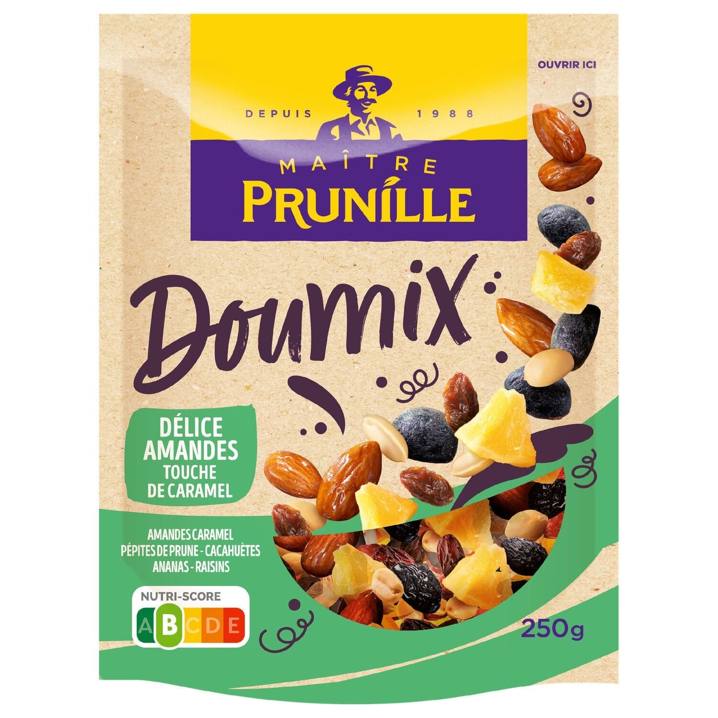 Mélange Amandes Caramel Fruits Secs MAITRE PRUNILLE