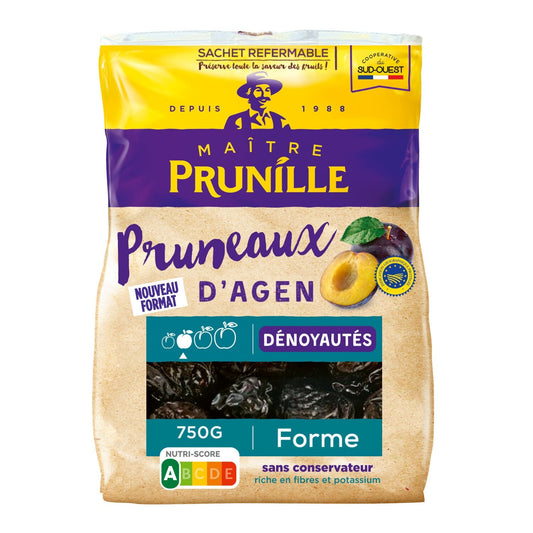 Pruneaux d'Agen Dénoyautés MAITRE PRUNILLE le paquet de 750g