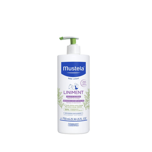 Liniment Bébé à l'Huile d'Olive MUSTELA la pompe de 750mL