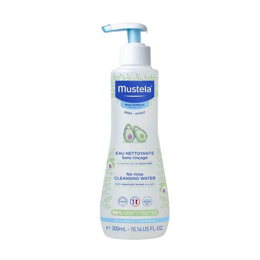 Eau Nettoyante Bébé A l'Avocat Bio Sans Rinçage MUSTELA le flacon de 300 ml