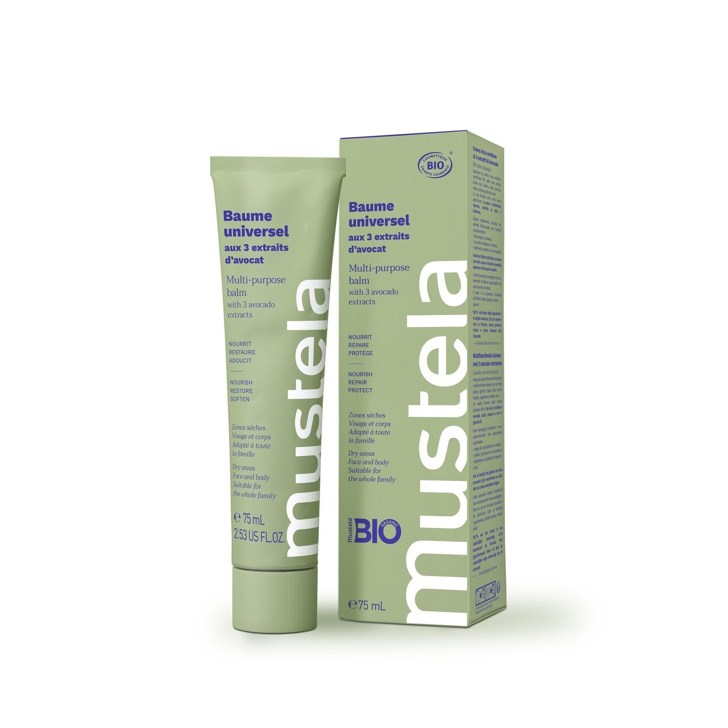 Crème Bébé Nourrissant Réparateur Bio MUSTELA le tube de 75mL