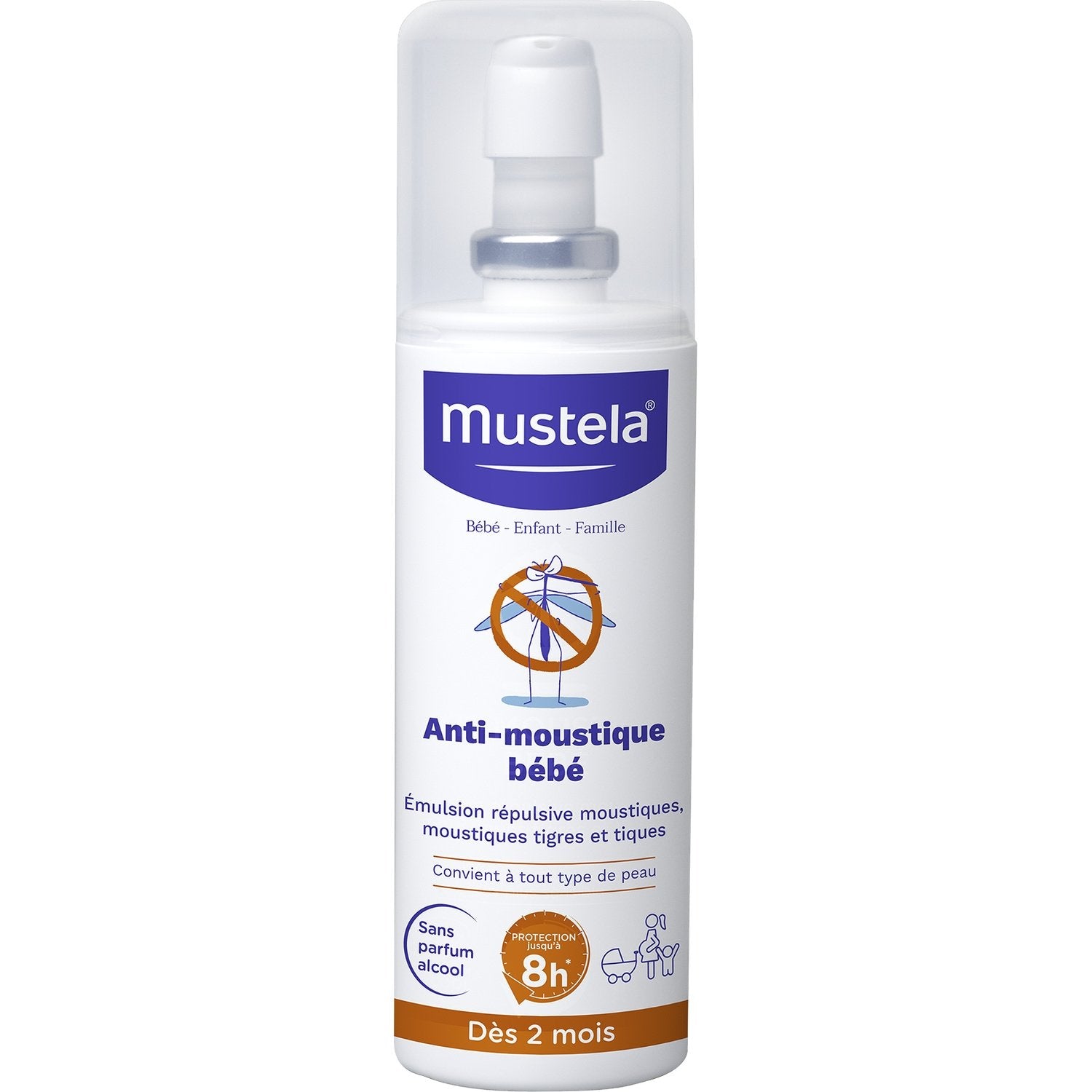 Anti-Moustiques Spray Répulsif Bébé Dès 2 Mois MUSTELA le spray de 100mL