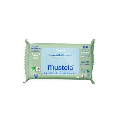 Lingettes Bébé Nettoyantes Fibres d'Origine Végétale MUSTELA