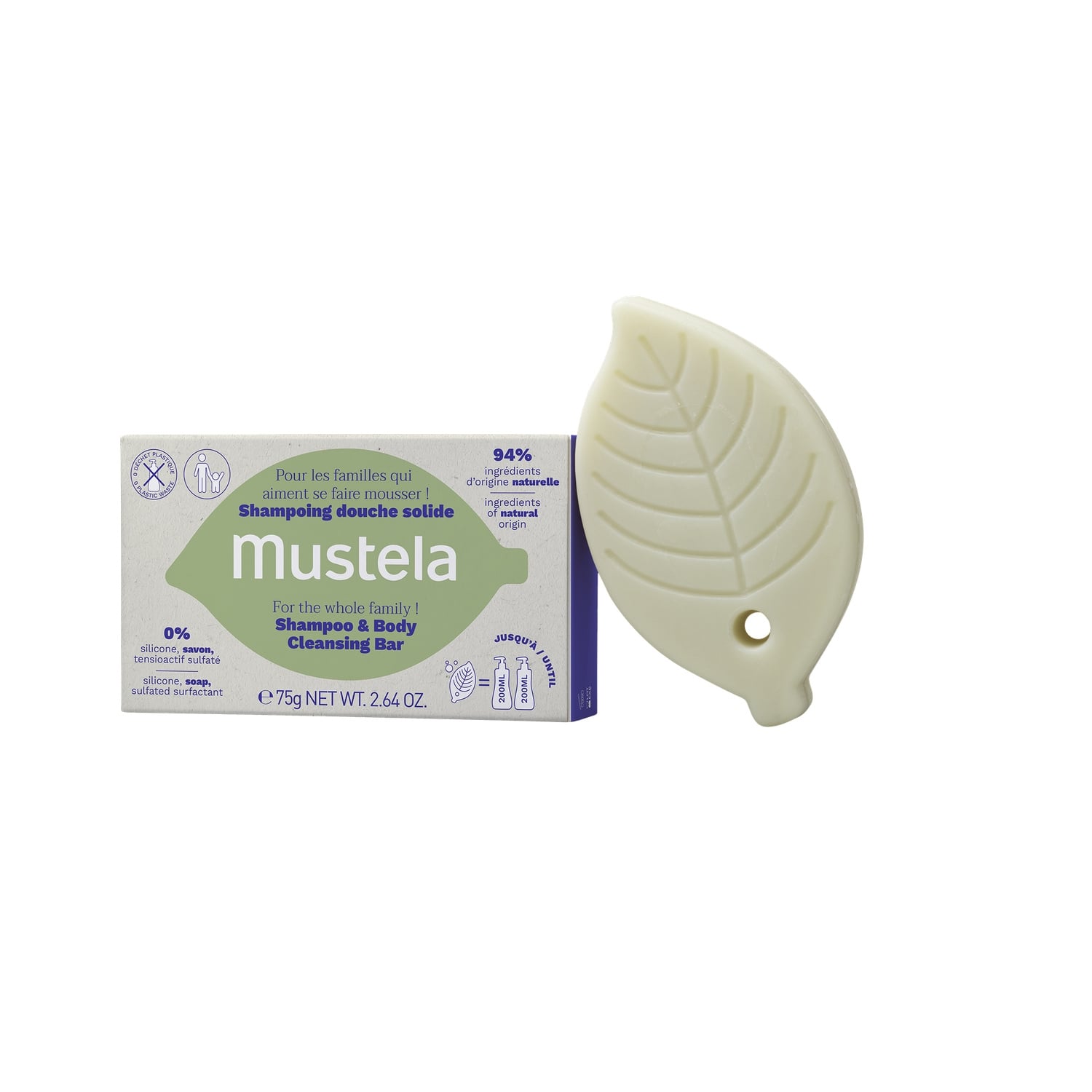 Savon bébé Doux Huile d'Avocat et Huile d'Olive Bio MUSTELA 