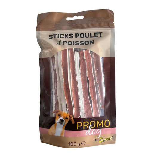 Friandises pour Chien Adulte Poulet Poisson JESSIE le sachet de 100g