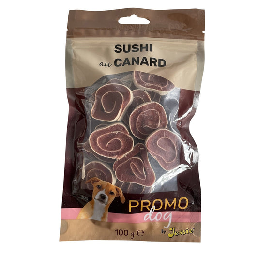 Friandises pour Chien Adulte Sushi Canard JESSIE le sachet de 100g