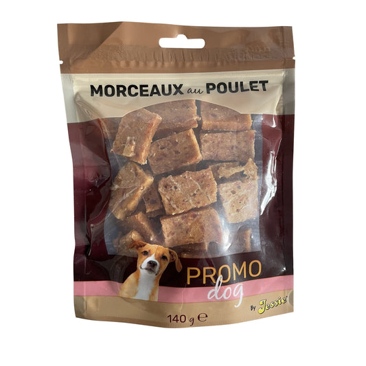 Friandises pour Chien Adulte Poulet Morceaux JESSIE le sachet de 140g