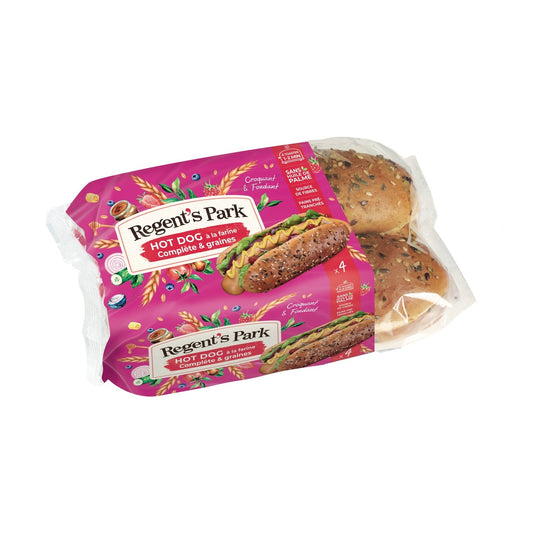 Pain Hot Dog Complet Graines REGENT'S PARK le paquet de 250g