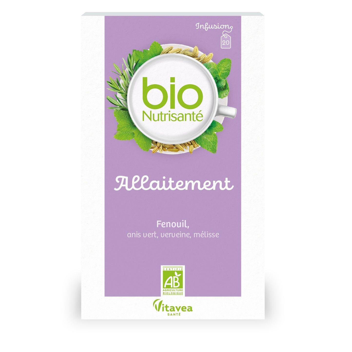 Infusion Allaitement Détente Fenouil Anis Vert Mélisse BIONUTRISANTE 