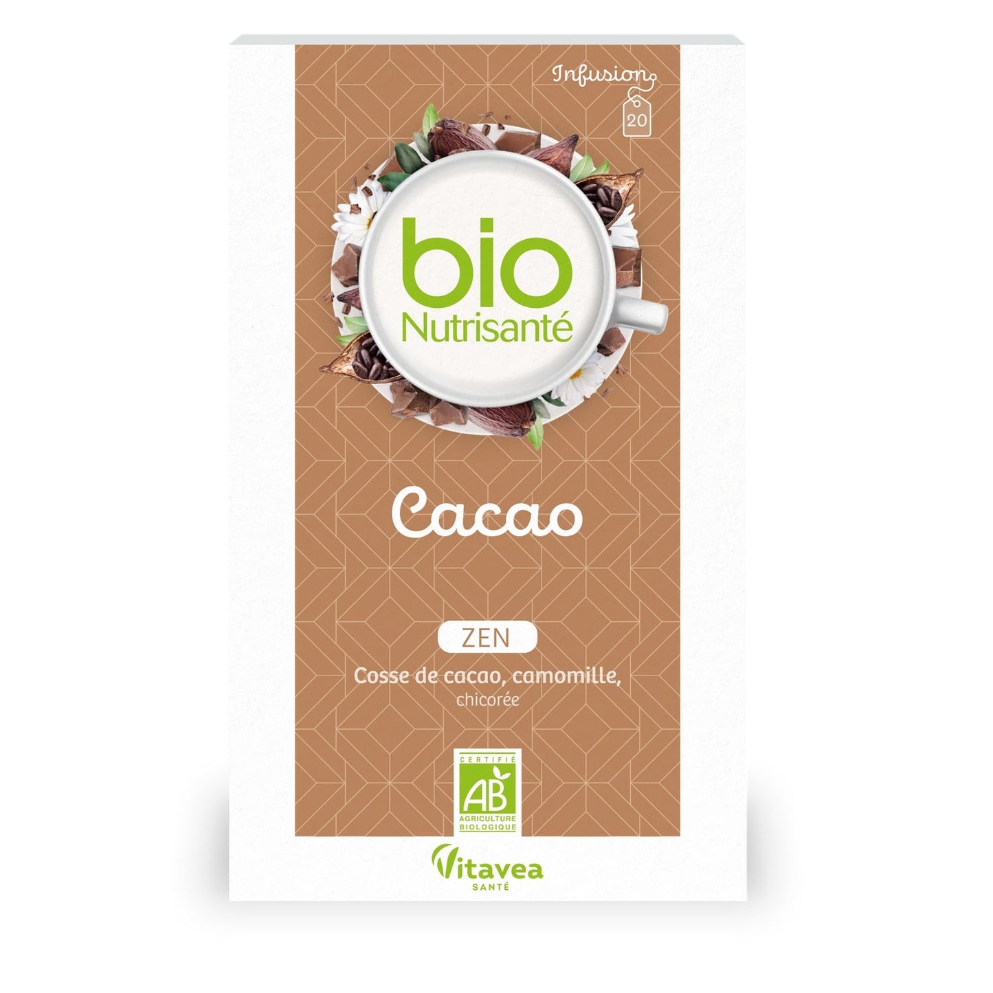 Infusion Zen Casse de Cacao Camomille Bio BIONUTRISANTE 