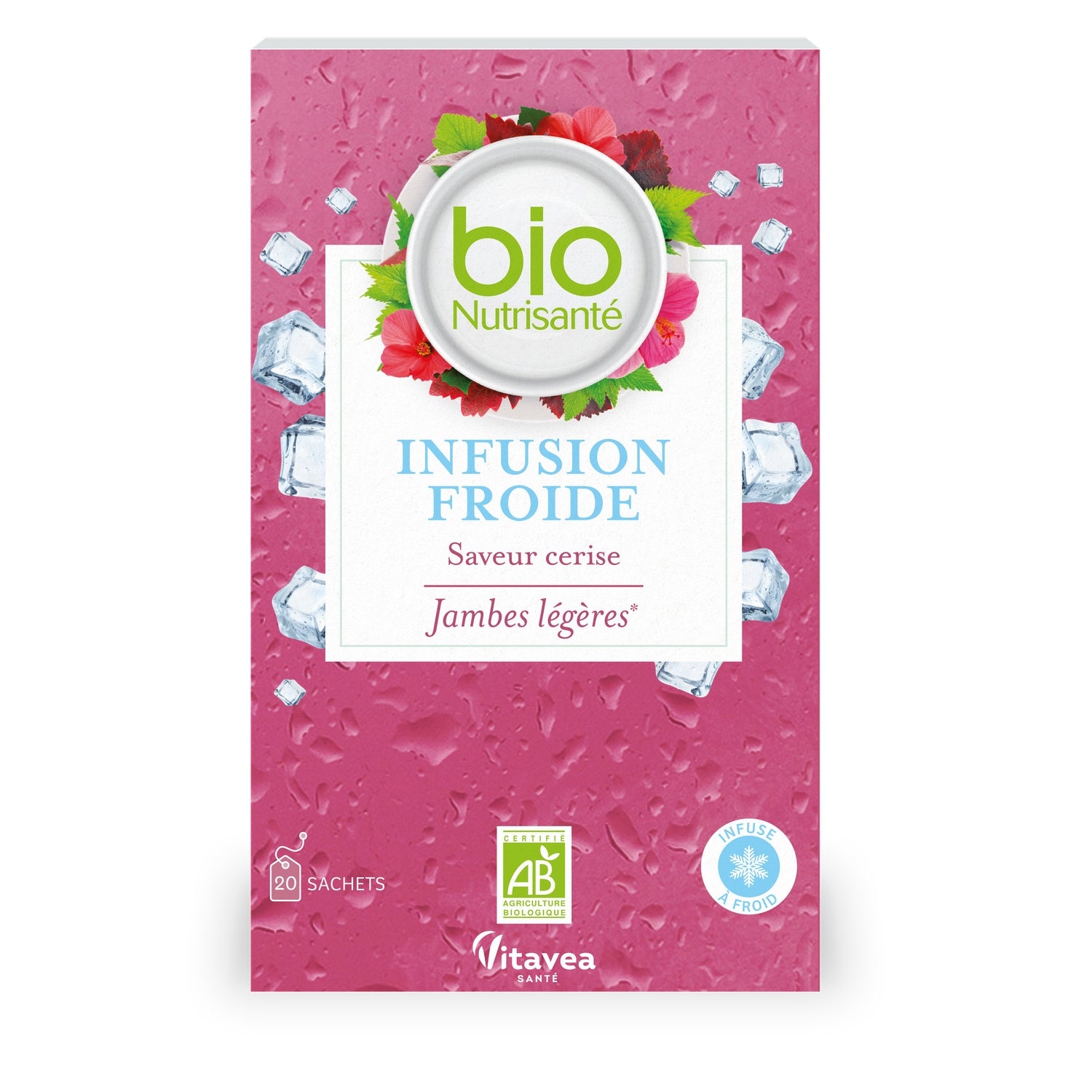 Infusion Jambes Légeres et Circulation Frêre Cassis Hibiscus Cerise BIONUTRISANTE 