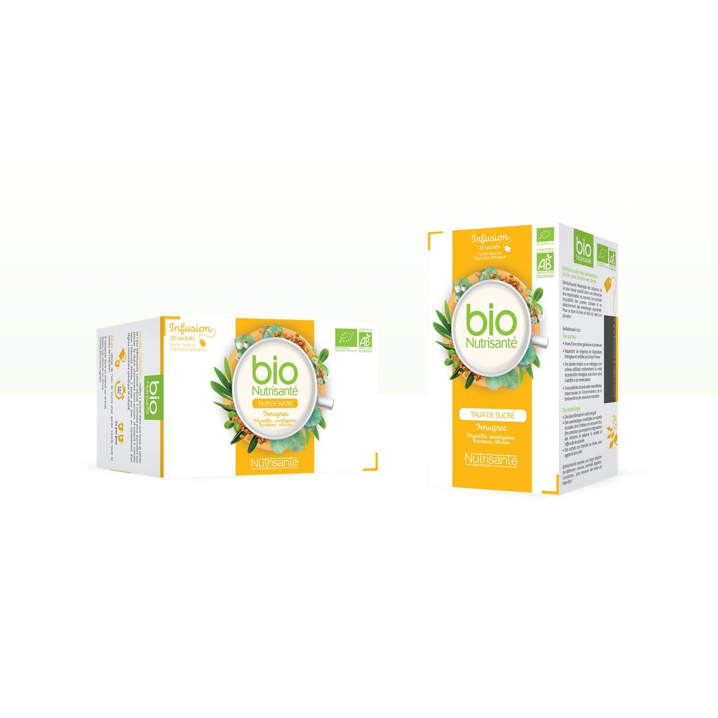 Infusion Régulation du Sucre Mûrier Myrtille Gymnema Sylvestre Bio NUTRISANTE 