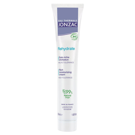 Soin Réhydratant Riche Visage Femme Peau Normale à Sèche Bio EAU THERMALE JONZAC 