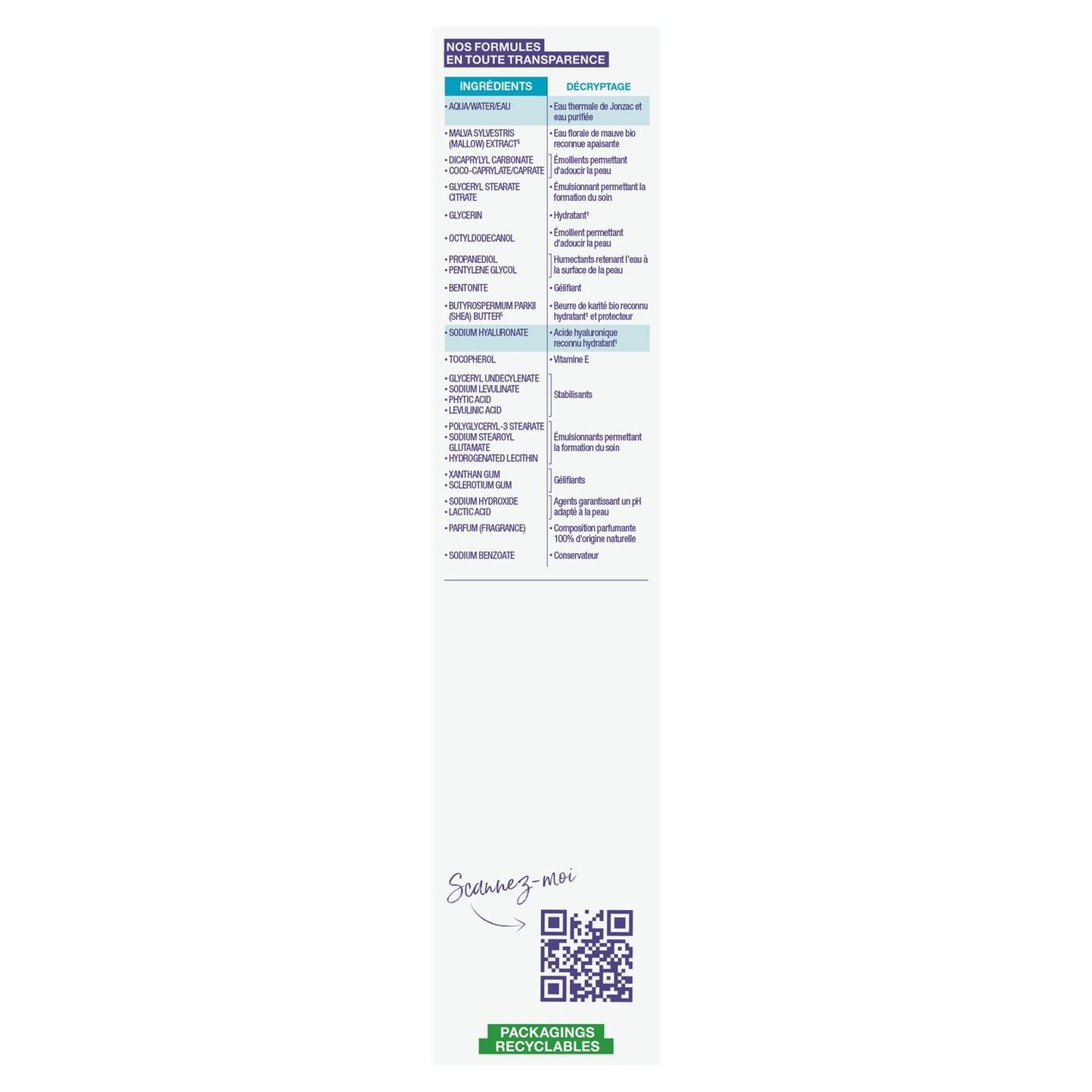Jonzac LEA NATURE Rehydrate Gesichtspflege