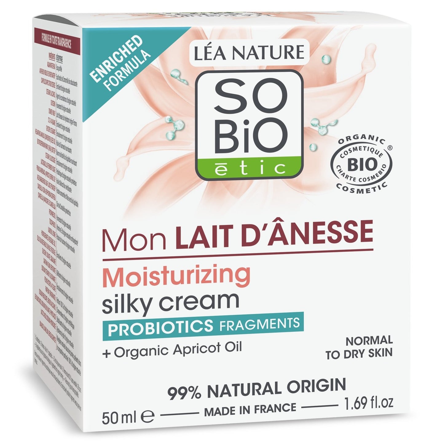 Seidige feuchtigkeitsspendende Gesichtscreme für alle Hauttypen Meine Bio-Eselsmilch SO'BIO ETIC