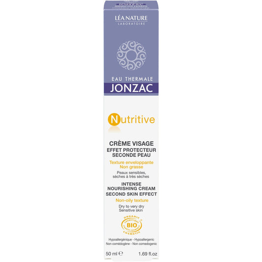 Crème Visage Femme Sèches à Très Sèches Nutritive Bio EAU THERMALE JONZAC le tube de 50mL