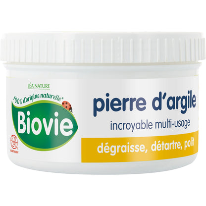 Pierre d'argile Multi-Usage Dégraissant Détartrant Ecologique BIOVIE 