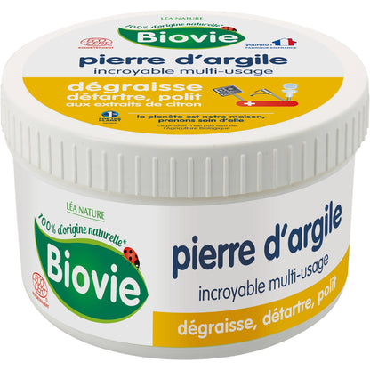Pierre d'argile Multi-Usage Dégraissant Détartrant Ecologique BIOVIE 